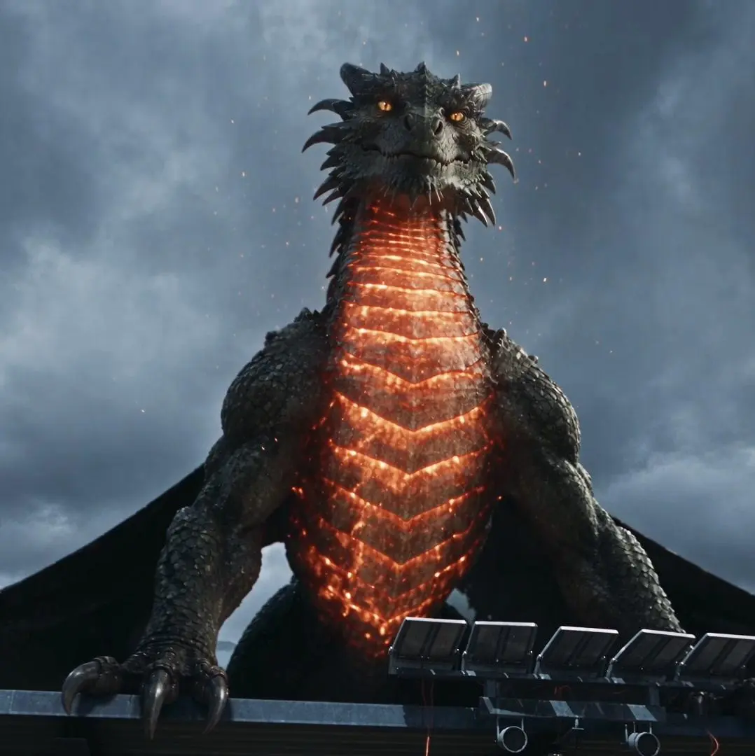 Drache glüht
